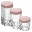 Conjunto 3 Potes Bege Vidro - Wolff