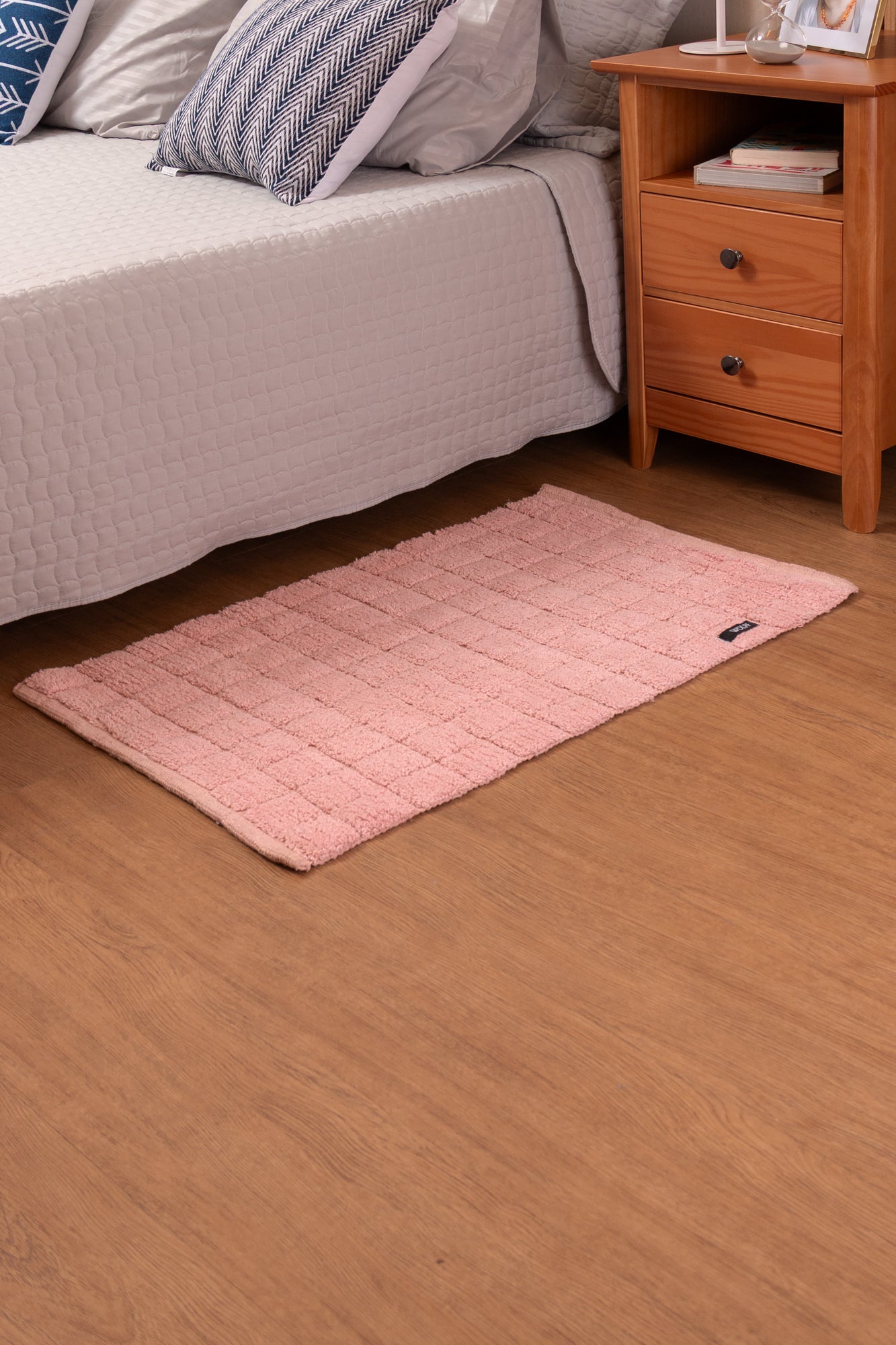 Tapete Florença 50cm x 80cm Rosa Algodão - Wolff