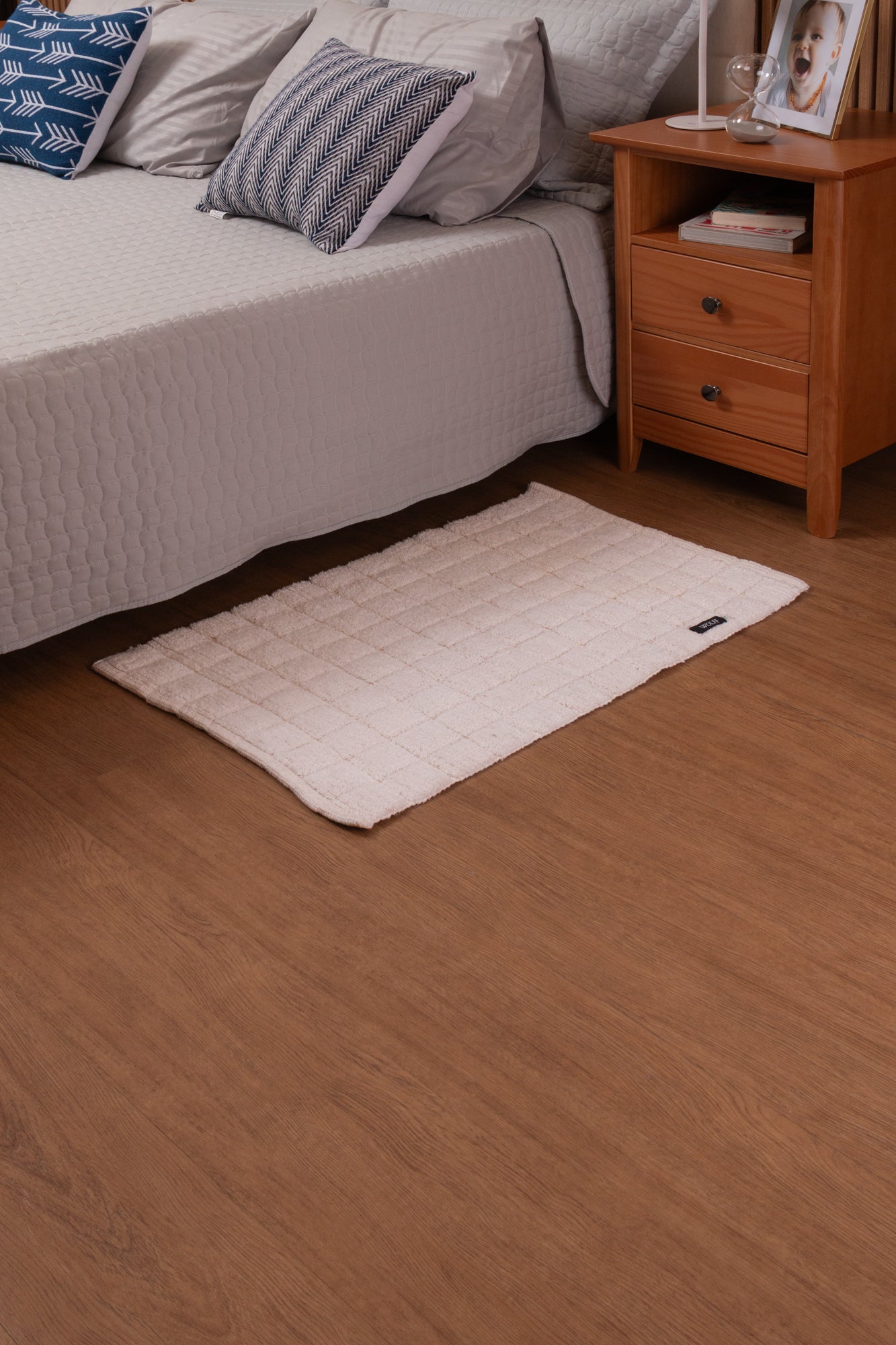 Tapete Florença 50cm x 80cm Branco Algodão - Wolff
