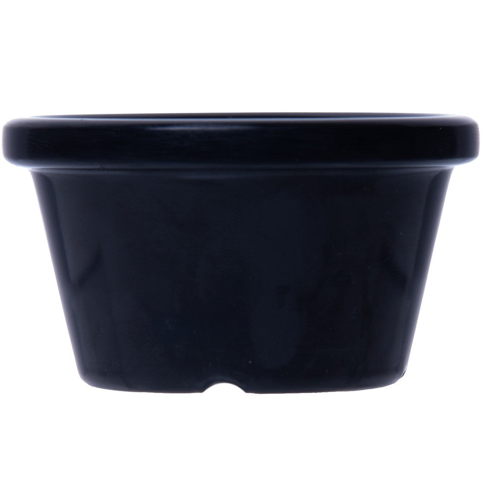 Ramequim Liso 100ml Preto Melamina - Rojemac Profissional