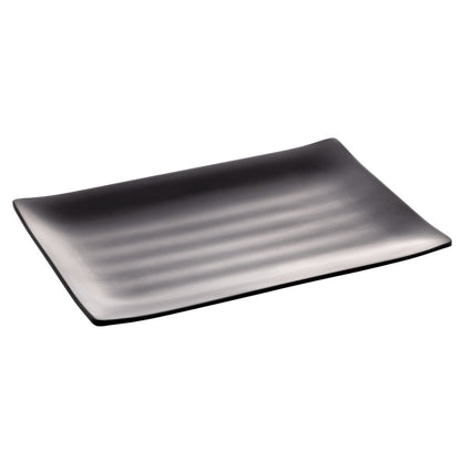 Prato Retangular 25cm x 17cm x 3cm Preto Melamina - Rojemac Profissional