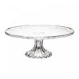 Prato para Bolo de Cristal Ecológico com Pé Diamond 31cm x 13cm x 14,5cm - Lyor