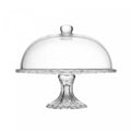 Prato Bolo Diamond com Pé 31cm x 31cm x 23,5cm Cristal - Lyor