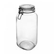 Pote Hermético de Vidro com Silicone e Clipe em Metal Vintage Preto 2,3L - Lyor