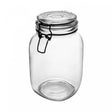Pote Hermético de Vidro com Silicone e Clipe em Metal Vintage Preto 1,6L - Lyor
