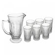Conjunto Jarra com 6 Copos de Vidro Deli Diamante 1L/300ml - Lyor