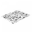 Tapete para Secar Louças em Microfibra Preta e Branca 50cm x 40cm - Lyor