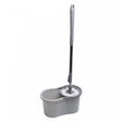 Mop Giratório com Cabo Extensível de Aço Inox 1,15m Balde Plástico 9L e Refil Microfibra Fit - Lyor