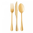 Conjunto 6 Talheres para 2 Pessoas de Aço Inox Positano Dourado - Lyor