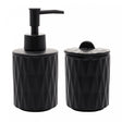 Conjunto 2 Peças para Banheiro de Cerâmica Deli Diamond Preto - Lyor