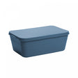 Pote Hermético com Tampa de Bambu e PP Stripes Azul 21,5cm x 13,5cm x 7,5cm - Lyor