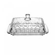 Manteigueira de Cristal com Tampa Radial 18cm x 10,5cm x 8cm - Lyor