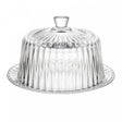 Queijeira de Cristal com Tampa Radial 19,5cm x 12,5cm - Lyor
