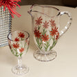 Conjunto Jarra com 6 Taças Red Flower 1,3L/320ml Cristal Ecológico - Wolff