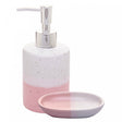 Conjunto 2 Peças para Banheiro de Cerâmica Degradê Rosa - Lyor