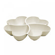 Petisqueira de Bambu e PP Lines Bege 27cm x 27cm x 4,5cm - Lyor