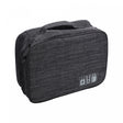 Organizador de Cabos de Poliéster com Alça Cinza Mix 24cm x 18cm x 9cm - Lyor