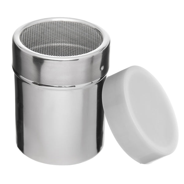 Polvilhador com Tela e Tampa Ø7,5cm x 10cm Aço Inox - Rojemac Profissional