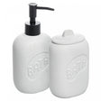 Conjunto 2 Peças para Banheiro de Cerâmica Letters Branco - Lyor