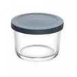 Pote de Vidro com Tampa em PP Cinza 200ml - Lyor