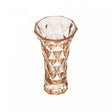 Vaso de Vidro Diamond Âmbar Metalizado 8cm x 8cm x 15cm - Lyor