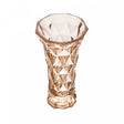 Vaso de Vidro Diamond Âmbar Metalizado 13cm x 6,5cm x 20cm - Lyor