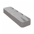Organizador de Gaveta para Talheres com Nichos de Bambu e PP Cinza 39cm x 10cm x 5,5cm - Lyor