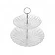 Porta Doces de Vidro 2 Andares Diamond 25cm - Lyor