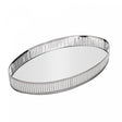 Bandeja de Metal com Espelho Berlin Prateada 32cm x 17cm x 5cm - Lyor