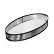 Bandeja de Metal com Espelho Berlin Preto Fosco 32cm x 17cm x 5cm - Lyor