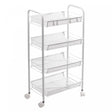 Carrinho Organizador Multiuso de Metal 5 Prateleiras com Rodinhas Branco 44cm x 26cm x 83cm - Lyor
