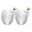 Conjunto 2 Xícaras de Café Parede Dupla de Vidro Borossilicato Lovely Bee 80ml - Lyor