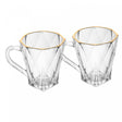 Caneca Diamond com Fio de Ouro 180ml Cristal Ecológico - Lyor