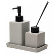 Conjunto 3 Peças para Banheiro Granilite Quadratto Cinza Cerâmica - Lyor