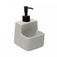 Porta Detergente Líquido com Suporte para Esponja Granilite Cinza 360ml Cerâmica - Lyor