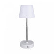 Luminária de Mesa Led Usb Touch Retrátil Luna 10,5cm x 10,5cm x 28,5cm Branca Plástico – Lyor