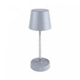 Luminária de Mesa Led Usb Touch Retrátil Luna 10,5cm x 10,5cm x 28,5cm Cinza Plástico – Lyor