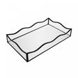 Bandeja com Espelho Ocean 15cm x 25cm x 4cm Preta Metal - Lyor