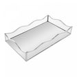 Bandeja com Espelho Ocean 15cm x 25cm x 4cm Prateada Metal - Lyor
