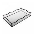 Bandeja com Espelho Ocean 20cm x 30cm x 4cm Preta Metal - Lyor