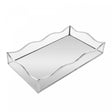Bandeja com Espelho Ocean 20cm x 30cm x 4cm Prateada Metal - Lyor