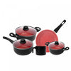 Conjunto Chef 5 Panelas de Indução Granito Vermelho Alumínio - Lyor