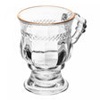Taça de Cappuccino Diamante com Fio de Ouro 142ml Cristal Ecológico - Lyor