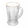 Taça de Cappuccino Deli Diamante com Fio de Ouro 210ml Cristal Ecológico - Lyor