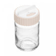 Porta Tempero com Tampa Rotativa Siena 190ml Bege Vidro - Lyor