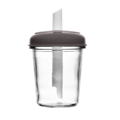 Açucareiro com Tampa Dosadora Siena 320ml Cinza Vidro - Lyor