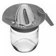 Jarra com Espremedor de Frutas Cítricas Siena 300ml Cinza Vidro - Lyor