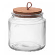 Porta Mantimento com Tampa de Cortiça e Puxador 520ml Cristal Ecológico - Lyor