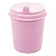Copo com Tampa Baby Bear 400ml Rosa PP e Bambu - Lyor