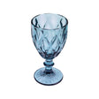 Taça Água Diamond 350ml Azul Vidro – Lyor